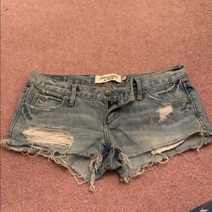 Abercrombie & Fitch Distressed Jean Shorts